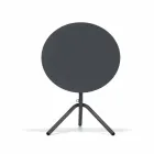 Rund utomhusmetall- och plåtbord tillverkad i Italien - Alberic Viadurini