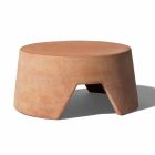 Runt terrakotta utomhus soffbord tillverkat i Italien - Degolino Viadurini