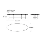 Utomhus soffbord stålkonstruktion tillverkad i Italien - Börja med Myyour Viadurini
