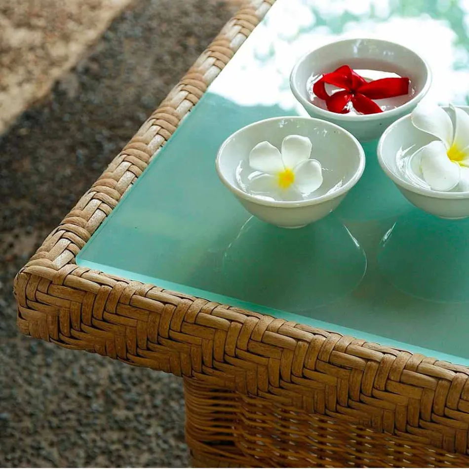 Kaffe Garden 56x56 cm handvävda polyeten Chad Viadurini