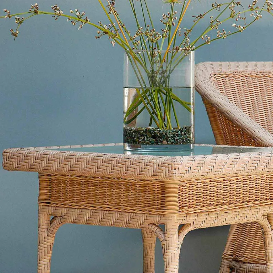 Kaffe Garden 56x56 cm handvävda polyeten Chad Viadurini