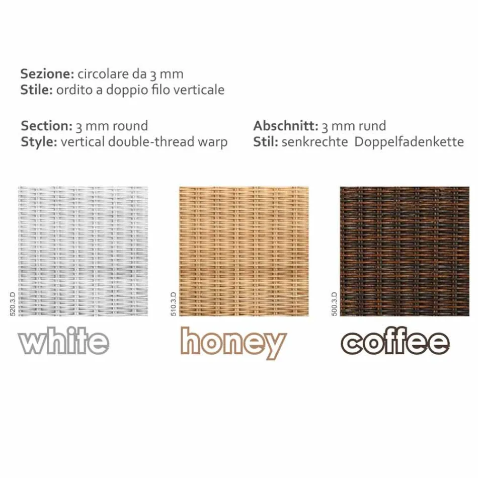 Kaffe Garden 56x56 cm handvävda polyeten Chad Viadurini