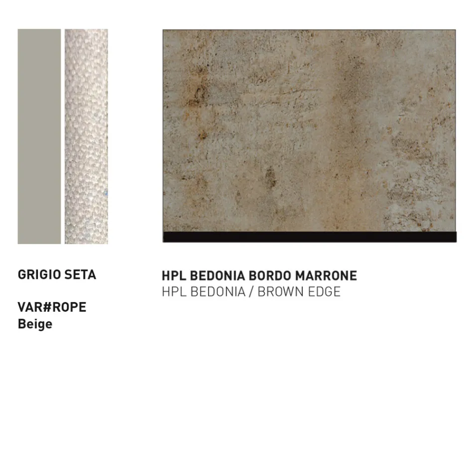 Trädgårdssoffbordsfot i aluminium Made in Italy - Emma by Varaschin Viadurini