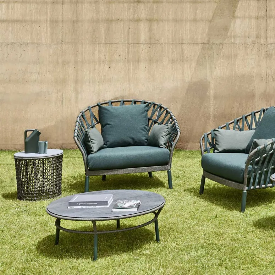 Trädgårdssoffbordsfot i aluminium Made in Italy - Emma by Varaschin Viadurini