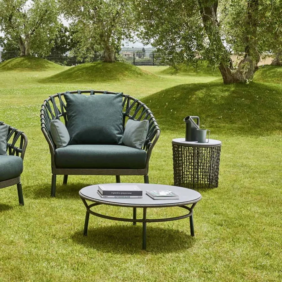 Trädgårdssoffbordsfot i aluminium Made in Italy - Emma by Varaschin Viadurini