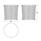 Trädgårdssoffbordsfot i aluminium Made in Italy - Emma by Varaschin Viadurini