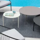 Trädgårdssoffbord i stål i olika storlekar Tillverkat i Italien - Sansa Viadurini