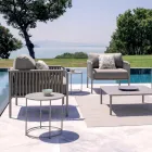 Trädgårdssoffbord i galvaniserat stål i olika storlekar Tillverkat i Italien - Brienne Viadurini