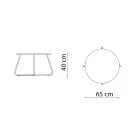 Trädgårdssoffbord i galvaniserat stål Tillverkat i Italien - Brienne Viadurini