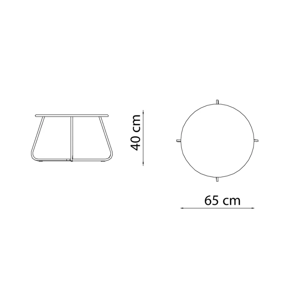 Trädgårdssoffbord i galvaniserat stål Tillverkat i Italien - Brienne Viadurini