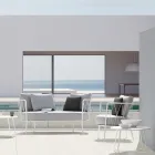 Trädgårdssoffbord i galvaniserat stål Tillverkat i Italien - Brienne Viadurini