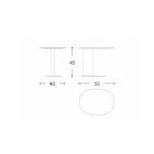 Trädgårdssoffbord i aluminium tillverkat i Italien - Plinto av Varaschin Viadurini