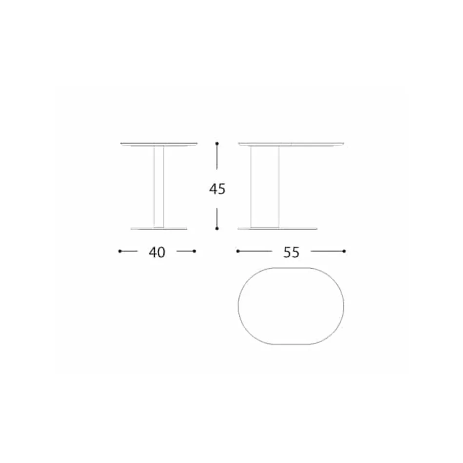 Trädgårdssoffbord i aluminium tillverkat i Italien - Plinto av Varaschin Viadurini