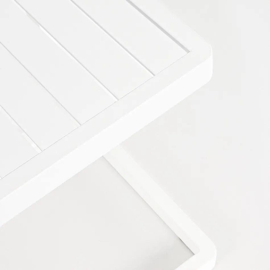 Trädgårdssoffbord i målat aluminium, Homemotion, 2 delar - Rodric Viadurini