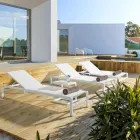 Trädgårdssoffbord i målat aluminium, Homemotion, 2 delar - Rodric Viadurini