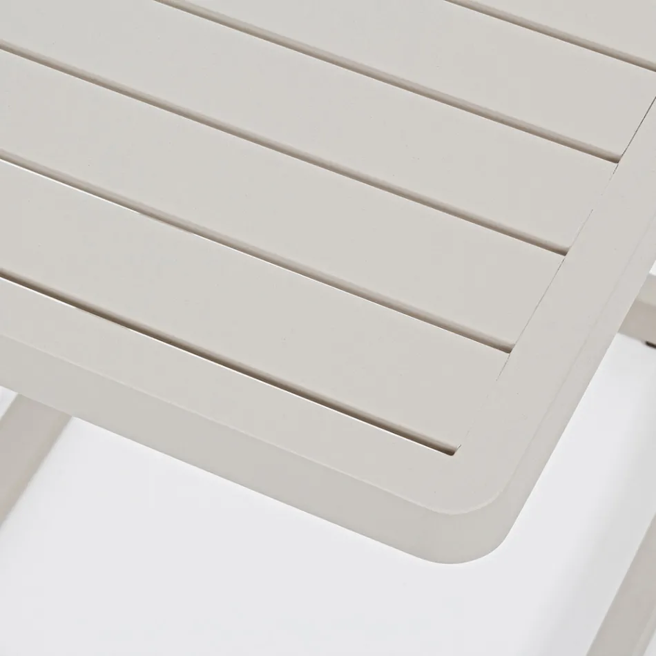 Trädgårdssoffbord i målat aluminium, Homemotion, 2 delar - Rodric Viadurini