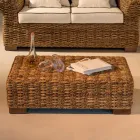 Trädgårdssoffbord i Natural Abaca Fiber - Lagertha Viadurini