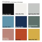 Trädgårdssoffbord i Hpl och målad metall Tillverkat i Italien - Guerrino Viadurini