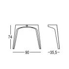 Trädgårds soffbord i HPL och polyeten Tillverkat i Italien - Rizia Viadurini
