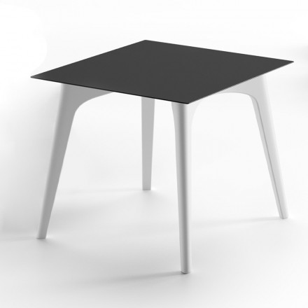 Trädgårds soffbord i HPL och polyeten Tillverkat i Italien - Rizia Viadurini