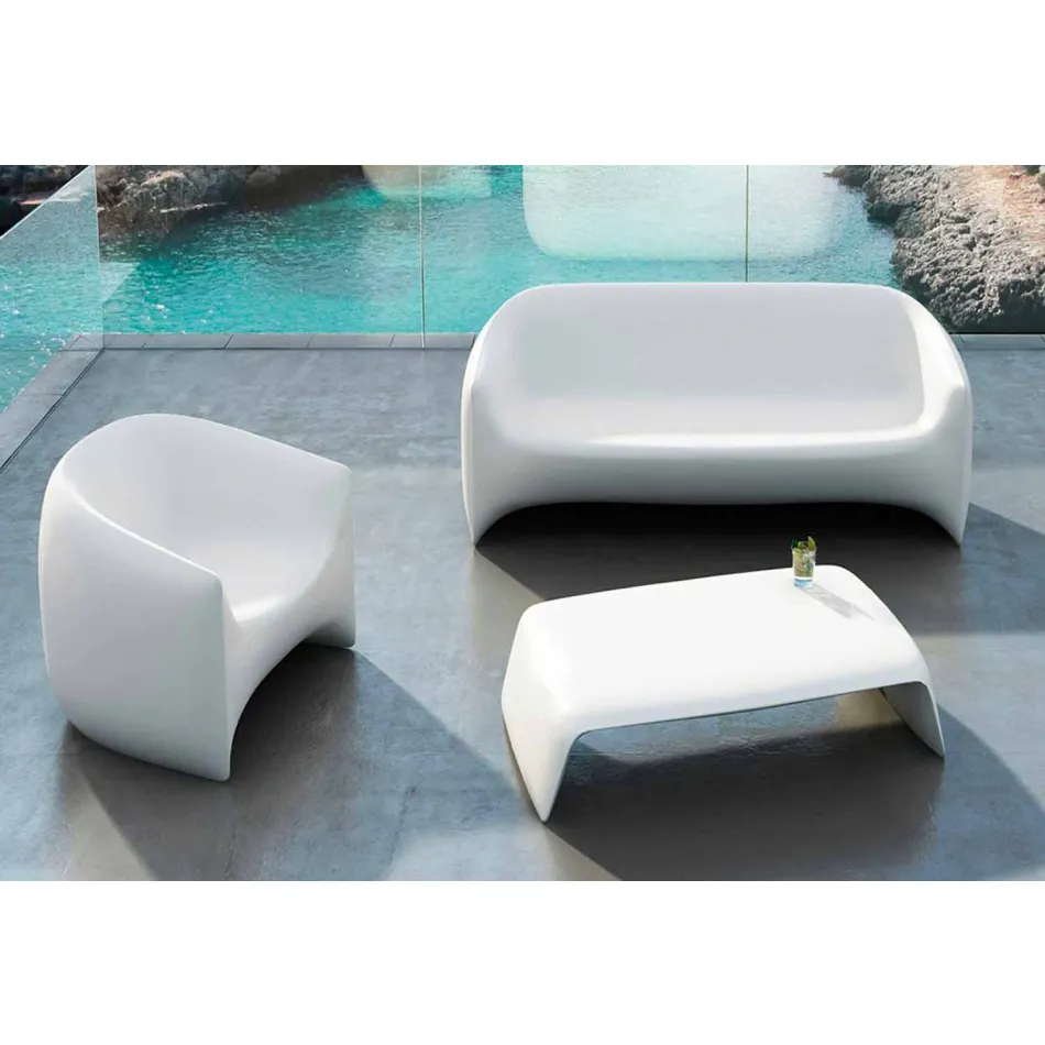 Blow by Vondom polyetylen trädgårdsbord, modern design Viadurini