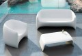 Trädgård soffbord tillverkat med polyeten Blow Vondom, modern design