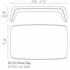 Blow by Vondom polyetylen trädgårdsbord, modern design Viadurini