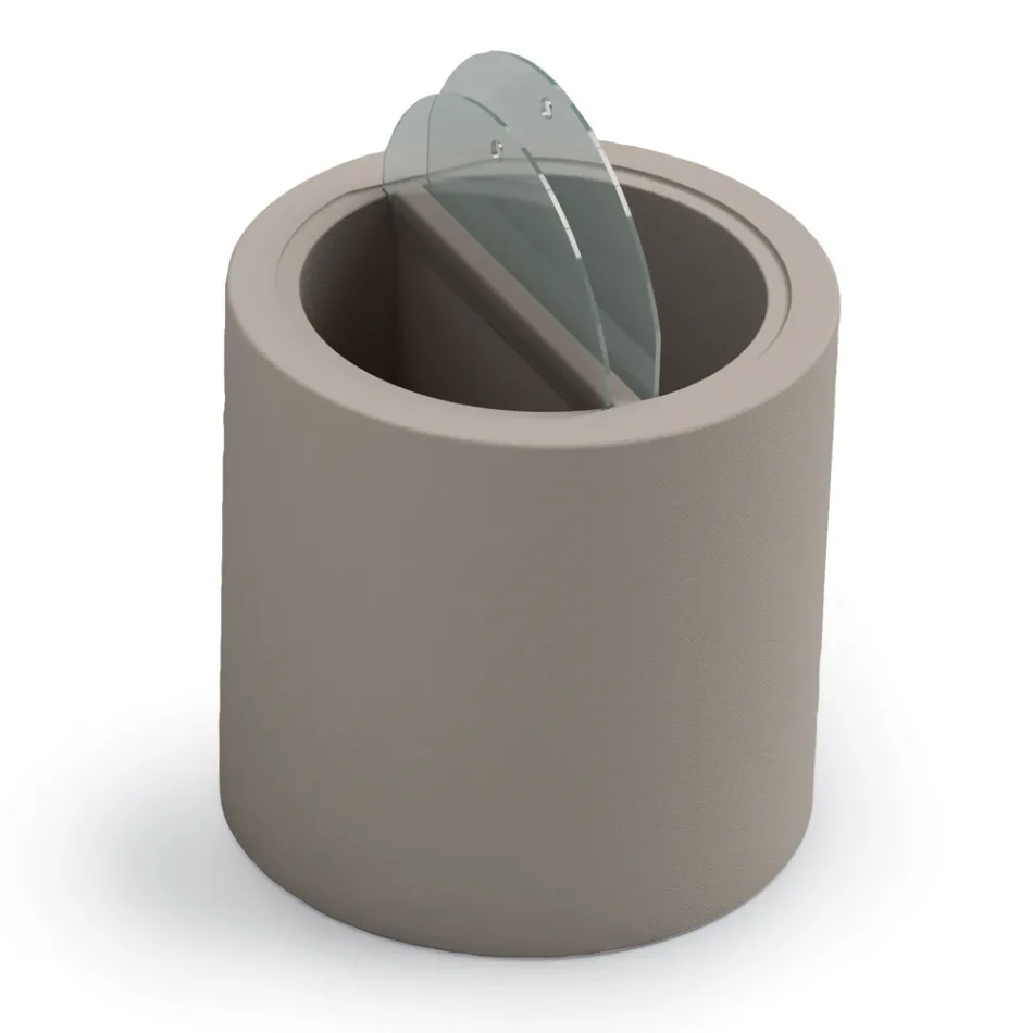 Trädgårdssoffbord i polyeten med behållare Tillverkat i Italien - Stracco Viadurini