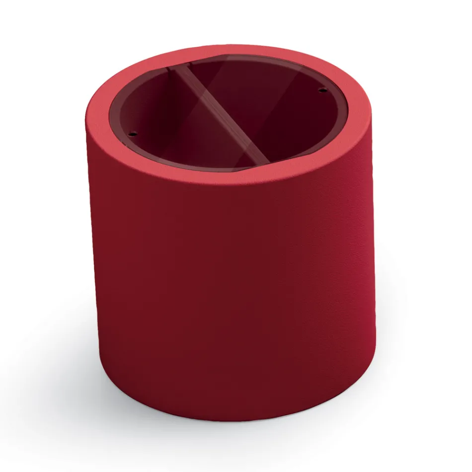 Trädgårdssoffbord i polyeten med behållare tillverkat i Italien - Stracco Viadurini