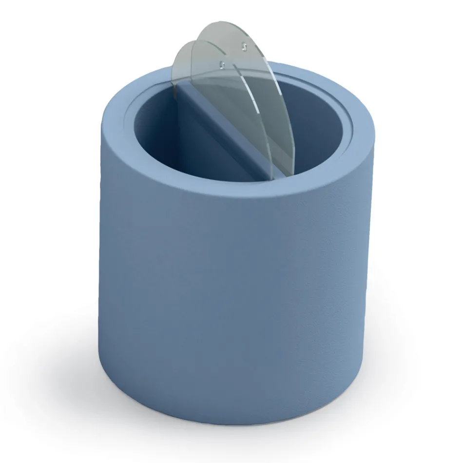 Trädgårdssoffbord i polyeten med behållare tillverkat i Italien - Stracco Viadurini