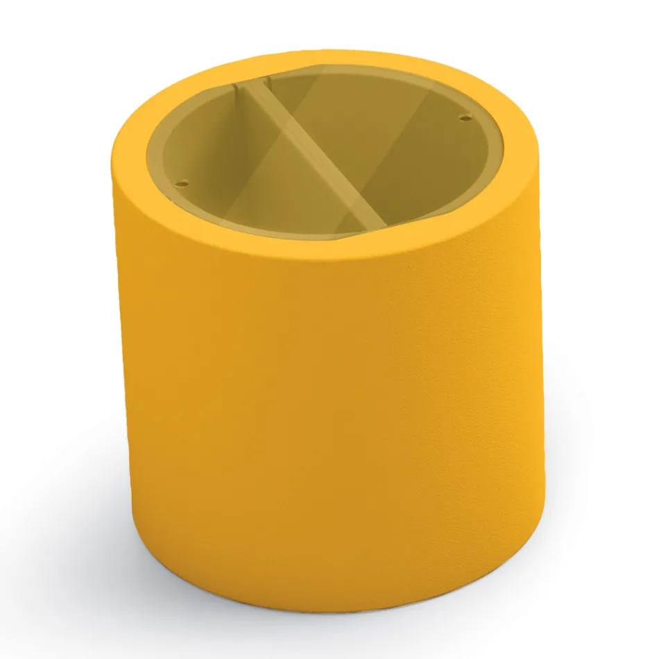 Trädgårdssoffbord i polyeten med behållare tillverkat i Italien - Stracco Viadurini