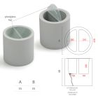 Trädgårdssoffbord i polyeten med behållare Tillverkat i Italien - Stracco Viadurini