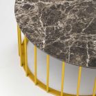 Trädgårdssoffbord i glaskeramik och metall Tillverkat i Italien - Guerrino Viadurini