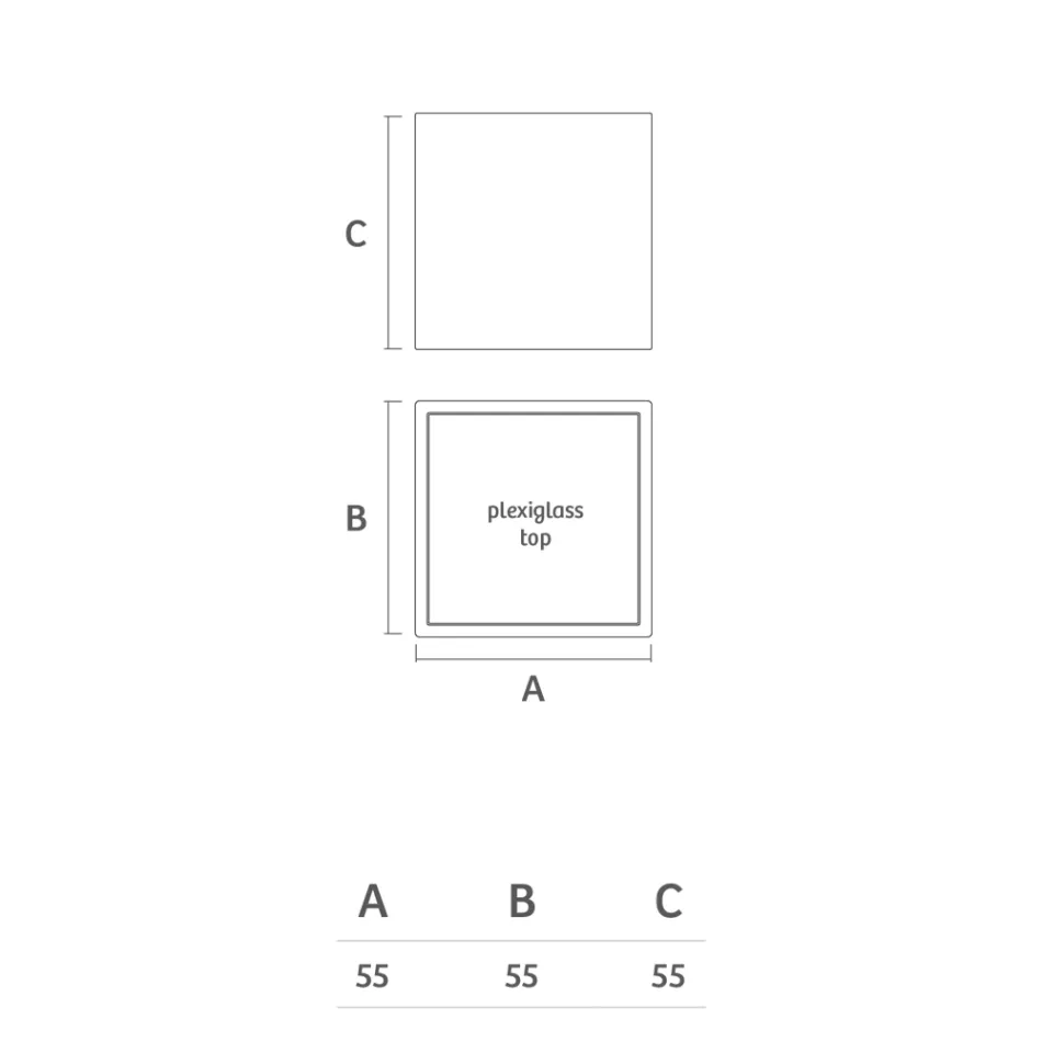 Ljust trädgårdssoffbord i vit polyeten Tillverkat i Italien - Derti Viadurini