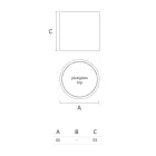 Ljust trädgårdssoffbord i vit polyeten Tillverkat i Italien - Derti Viadurini