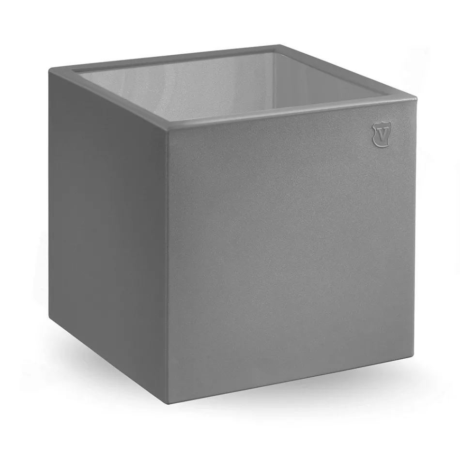 Square Garden soffbord i färgad polyeten Tillverkat i Italien - Noemi Viadurini