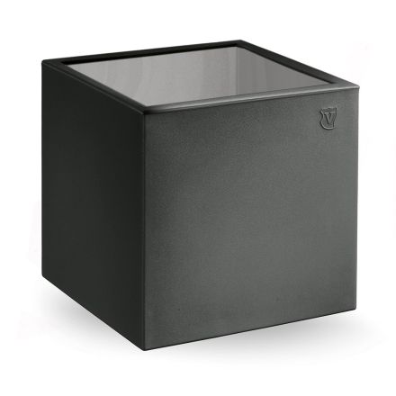 Square Garden soffbord i färgad polyeten Tillverkat i Italien - Noemi Viadurini