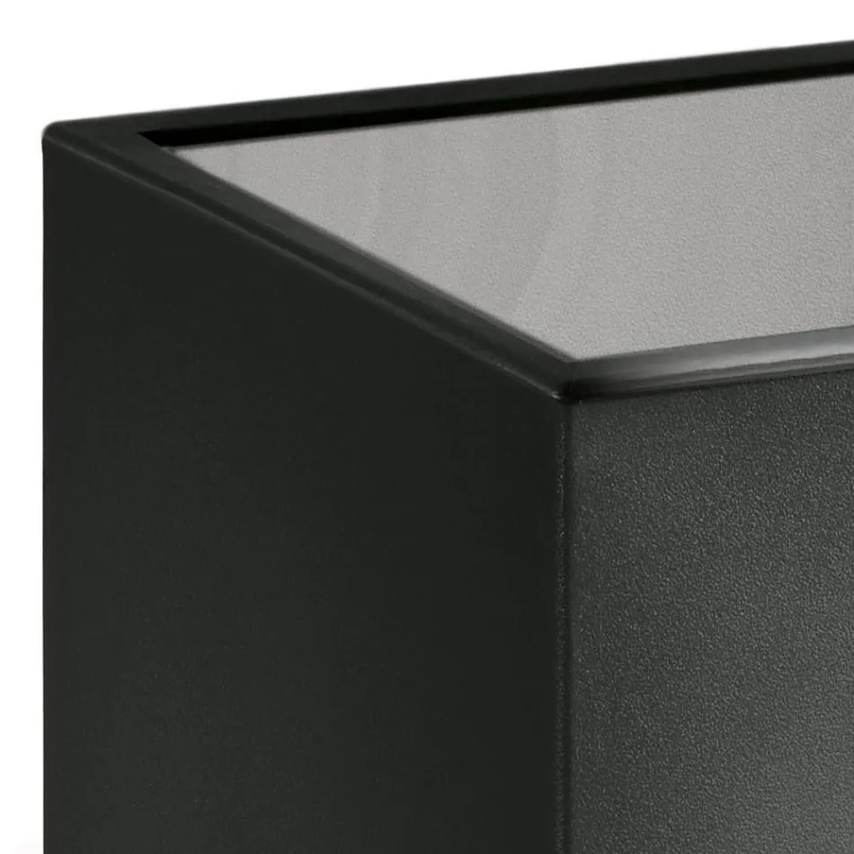 Square Garden soffbord i färgad polyeten Tillverkat i Italien - Noemi Viadurini