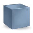 Square Garden soffbord i färgad polyeten Tillverkat i Italien - Noemi Viadurini