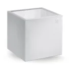 Square Garden soffbord i färgad polyeten Tillverkat i Italien - Noemi Viadurini