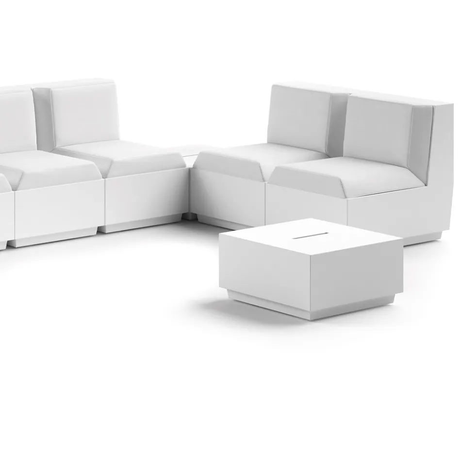 Square Garden soffbord i polyeten tillverkad i Italien - Macao Viadurini