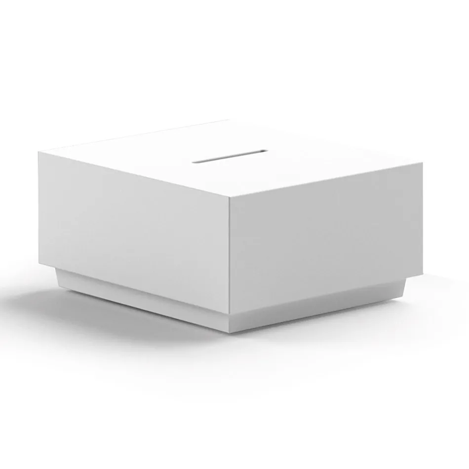 Square Garden soffbord i polyeten tillverkad i Italien - Macao Viadurini