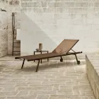 Runt trädgårdssoffbord i målad aluminium - Bahia av Varaschin Viadurini