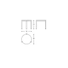 Runt trädgårdssoffbord i målad aluminium - Bahia av Varaschin Viadurini