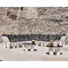 Runt trädgårds soffbord i HPL och polyeten tillverkat i Italien - Freccia Viadurini