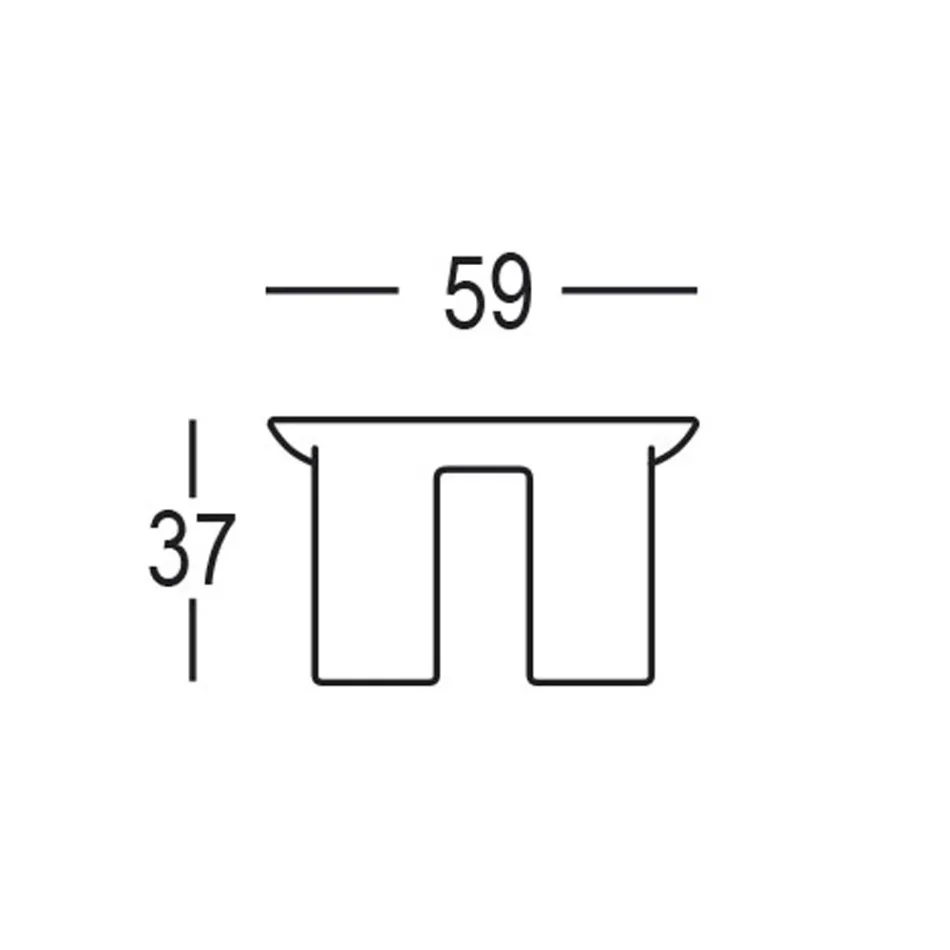 Runt trädgårds soffbord i HPL och polyeten tillverkat i Italien - Freccia Viadurini