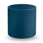 Runt trädgårdssoffbord i färgad polyeten Tillverkat i Italien - Noemi Viadurini