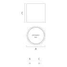 Runt trädgårdssoffbord i färgad polyeten Tillverkat i Italien - Noemi Viadurini