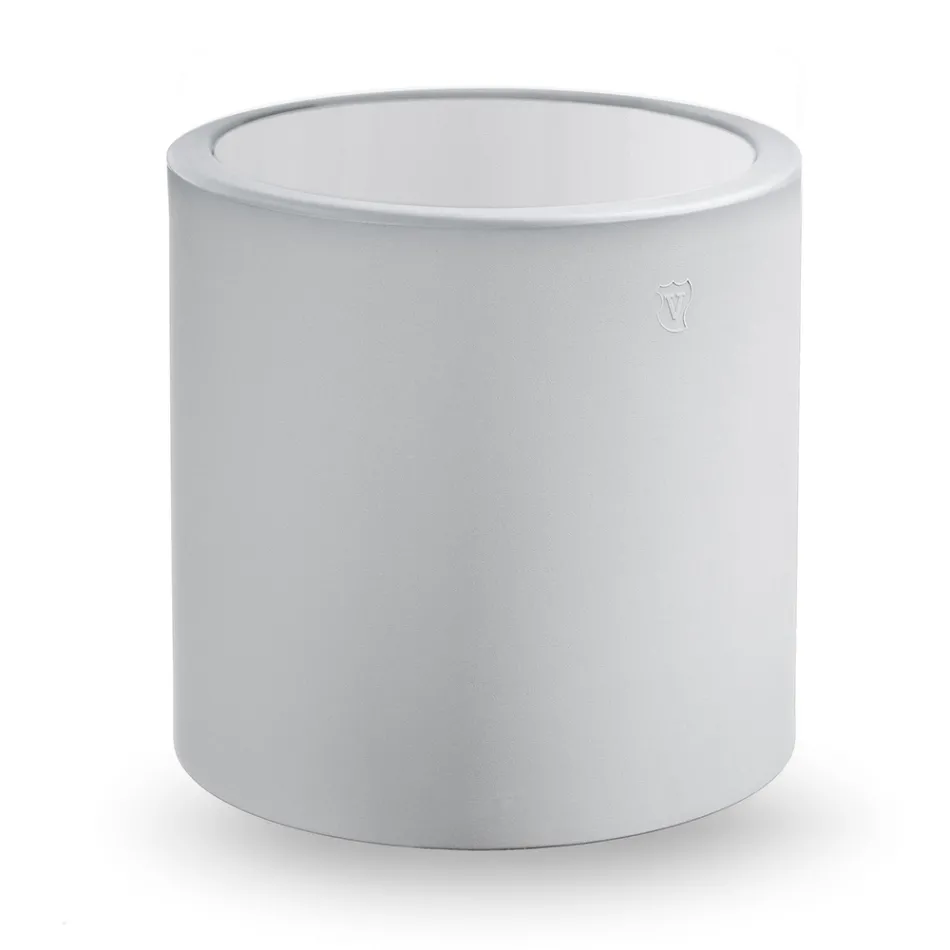 Runt trädgårdssoffbord i färgad polyeten Tillverkat i Italien - Noemi Viadurini