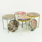 Soffbord inomhus eller utomhus med metallkonstruktion Tillverkad i Italien - Carim Viadurini